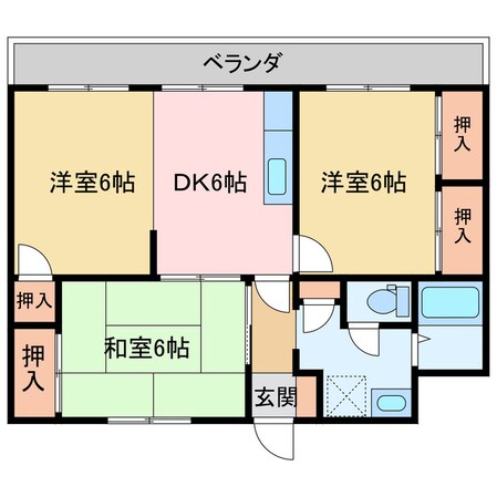 イーストハイムの物件間取画像